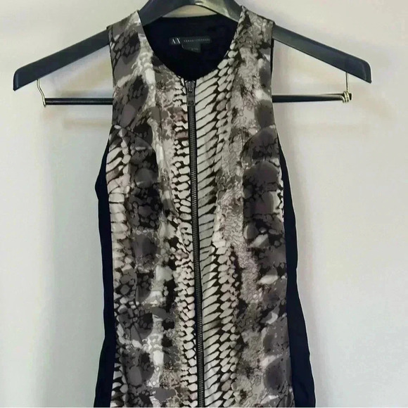 Armani Exchange A|X Snakeskin Print Zipper Dress – Size 2 - Picture 5 of 12